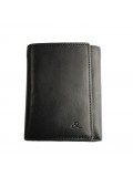 Tony Perotti Italian Vegetale Leather Tri-Fold Wallet - TP2313G Black